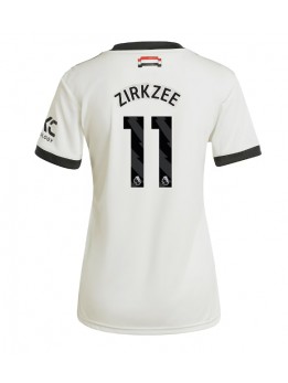 Billige Manchester United Joshua Zirkzee #11 Tredjedrakt Dame 2024-25 Kortermet